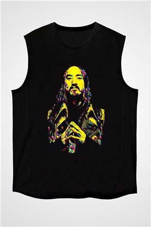 Steve Aoki Siyah Unisex Kolsuz Tişört