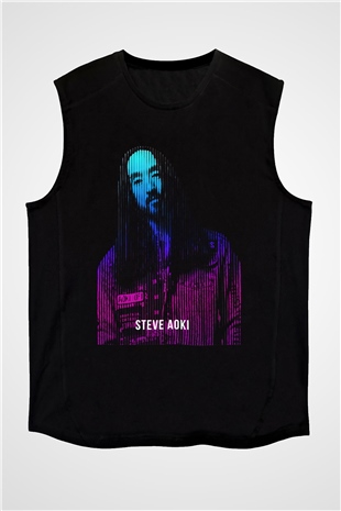 Steve Aoki Siyah Unisex Kolsuz Tişört
