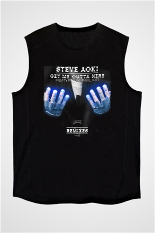 Steve Aoki Siyah Unisex Kolsuz Tişört