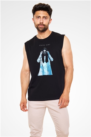 Steve Aoki Siyah Unisex Kolsuz Tişört