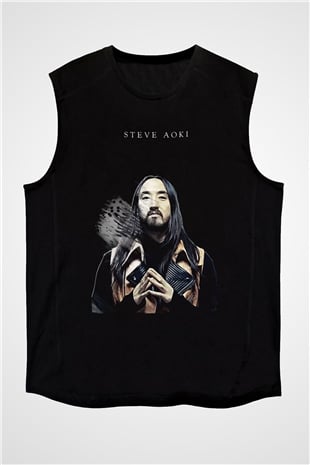 Steve Aoki Siyah Unisex Kolsuz Tişört
