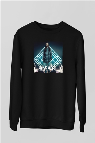 Steve Aoki Siyah Unisex Sweatshirt