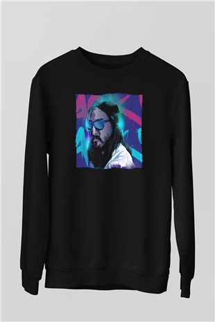 Steve Aoki Siyah Unisex Sweatshirt
