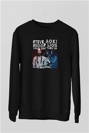 Steve Aoki Siyah Unisex Sweatshirt