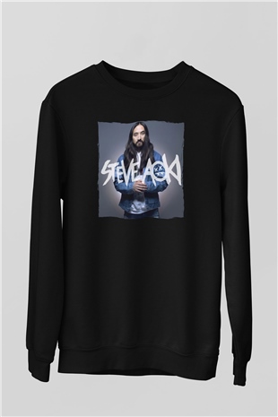 Steve Aoki Siyah Unisex Sweatshirt