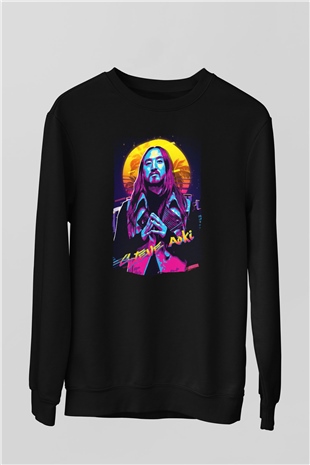 Steve Aoki Siyah Unisex Sweatshirt