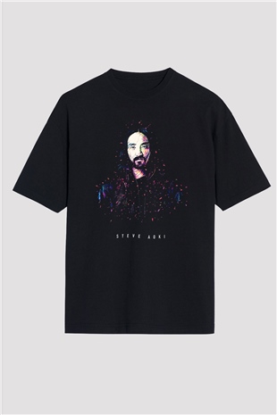 Steve Aoki Siyah Oversize Tişört Oversize T-shirt - TişörtFabrikası