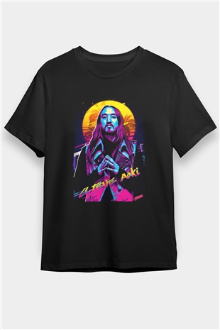 Steve Aoki Siyah Unisex Tişört T-Shirt - TişörtFabrikası
