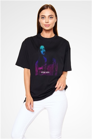 Steve Aoki Siyah Oversize Tişört Oversize T-shirt - TişörtFabrikası