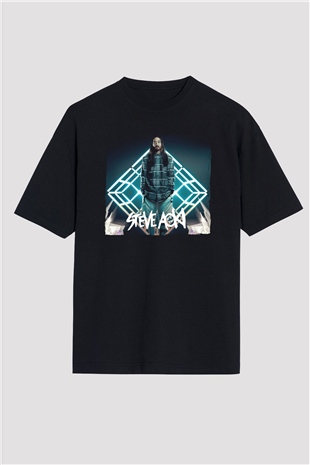 Steve Aoki Siyah Oversize Tişört Oversize T-shirt - TişörtFabrikası
