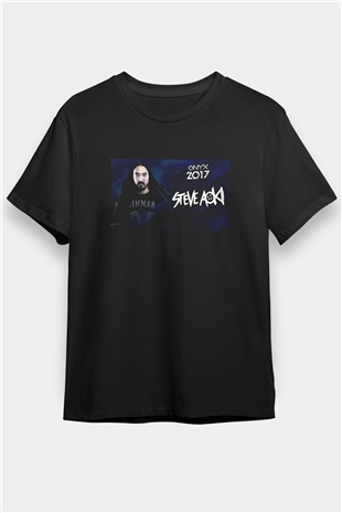 Steve Aoki Siyah Unisex Tişört T-Shirt - TişörtFabrikası