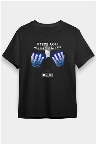 Steve Aoki Siyah Unisex Tişört T-Shirt - TişörtFabrikası