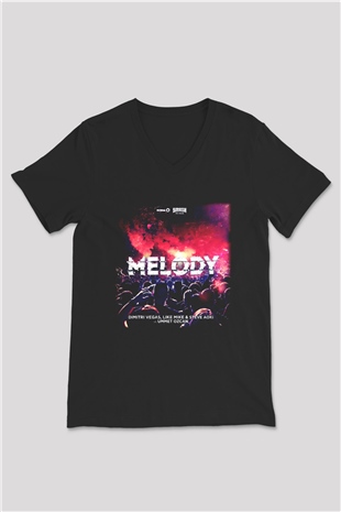 Steve Aoki Siyah Unisex V Yaka Tişört T-Shirt