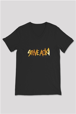Steve Aoki Siyah Unisex V Yaka Tişört