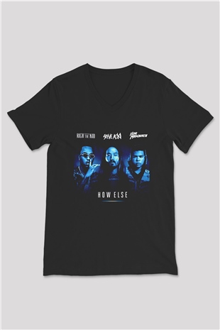 Steve Aoki Siyah Unisex V Yaka Tişört