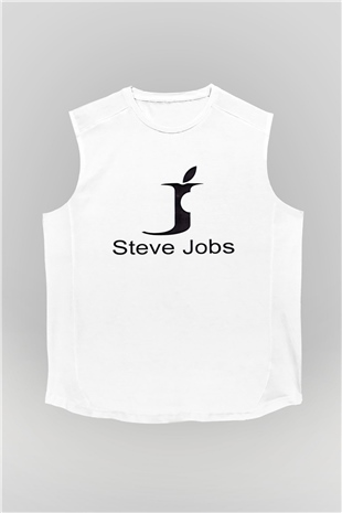 Steve Jobs Beyaz Unisex Kolsuz Tişört