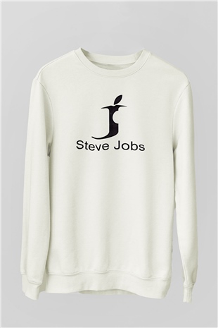 Steve Jobs Beyaz Unisex Sweatshirt