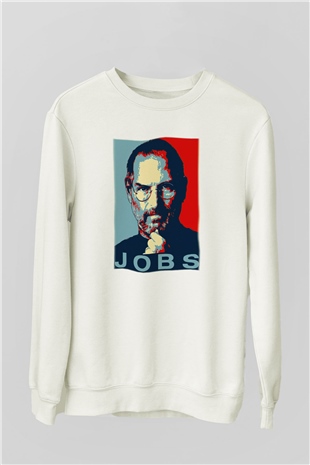 Steve Jobs Beyaz Unisex Sweatshirt