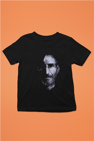 Steve Jobs Siyah Unisex Çocuk Tişört