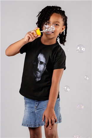 Steve Jobs Siyah Unisex Çocuk Tişört