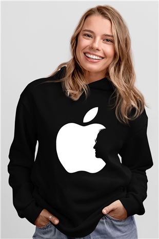 Steve Jobs Siyah Unisex Hoodie