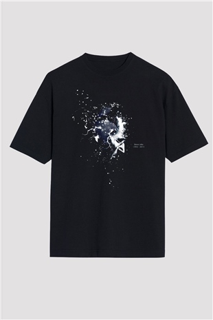 Steve Jobs Siyah Oversize Tişört Oversize T-shirt - TişörtFabrikası