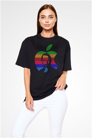 Steve Jobs Siyah Oversize Tişört Oversize T-shirt - TişörtFabrikası