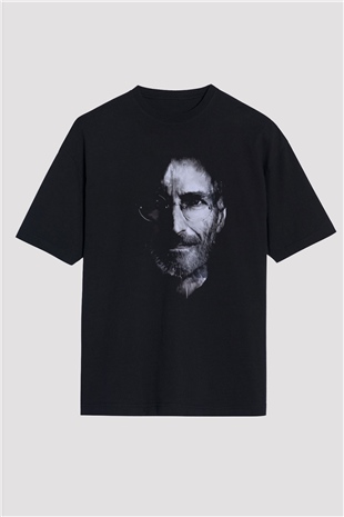 Steve Jobs Siyah Oversize Tişört Oversize T-shirt - TişörtFabrikası