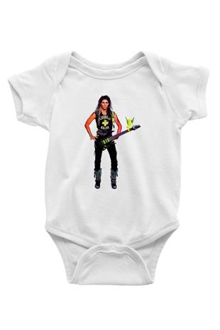 Steve Vai Baskılı Beyaz Unisex Bebek Body - Zıbın