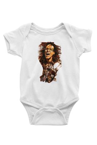 Steve Vai Baskılı Beyaz Unisex Bebek Body - Zıbın