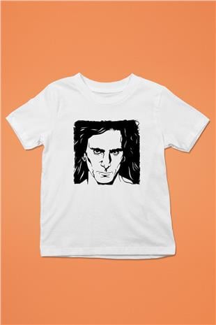 Steve Vai Baskılı Beyaz Unisex Beyaz Çocuk Tişört - Tshirt