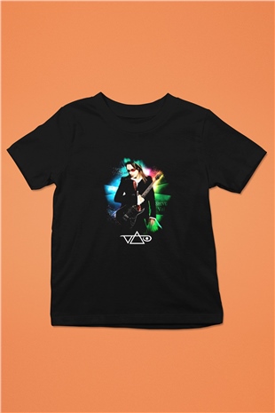 Steve Vai Baskılı Unisex Siyah Çocuk Tişört - Tshirt