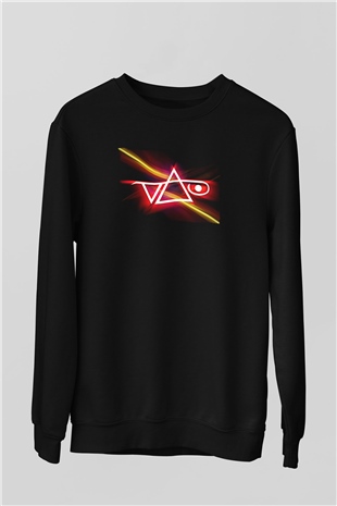 Steve Vai Baskılı Unisex Siyah Sweatshirt
