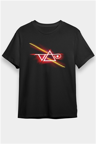 Steve Vai Baskılı Unisex Siyah Tişört - Tshirt