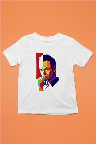 Sting Baskılı Beyaz Unisex Beyaz Çocuk Tişört - Tshirt