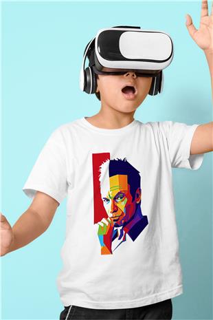 Sting Baskılı Beyaz Unisex Beyaz Çocuk Tişört - Tshirt