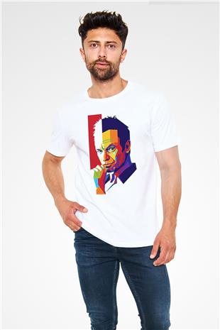 Sting Baskılı Unisex Beyaz Tişört - Tshirt