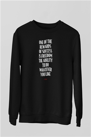 Sting Baskılı Unisex Siyah Sweatshirt