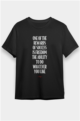 Sting Baskılı Unisex Siyah Tişört - Tshirt