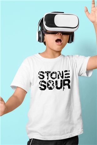 Stone Sour Baskılı Beyaz Unisex Çocuk Tişört