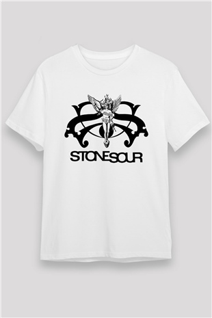 Stone Sour Beyaz Unisex Tişört T-Shirt - Tişört Fabrikası