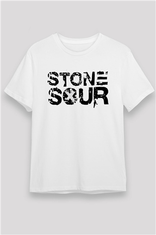Stone Sour Beyaz Unisex Tişört T-Shirt - Tişört Fabrikası