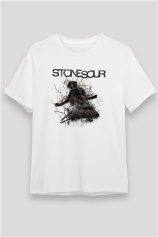 Stone Sour Beyaz Unisex Tişört T-Shirt - Tişört Fabrikası