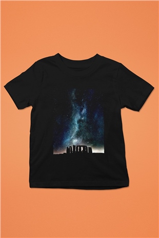 Stonehenge Siyah Unisex Çocuk Tişört
