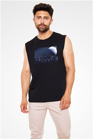 Stonehenge Siyah Unisex Kolsuz Tişört