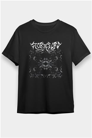 Stormlord Baskılı Unisex Siyah Tişört - Tshirt