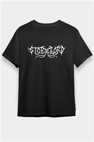 Stormlord Baskılı Unisex Siyah Tişört - Tshirt