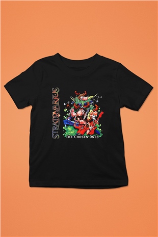 Stratovarius Baskılı Unisex Siyah Çocuk Tişört - Tshirt