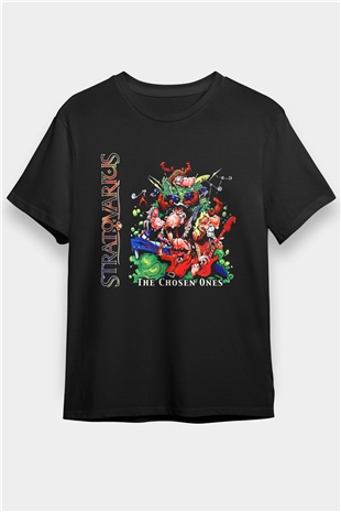 Stratovarius Baskılı Unisex Siyah Tişört - Tshirt