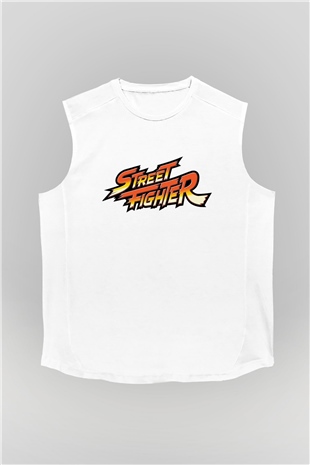 Street Fighter Beyaz Unisex Kolsuz Tişört